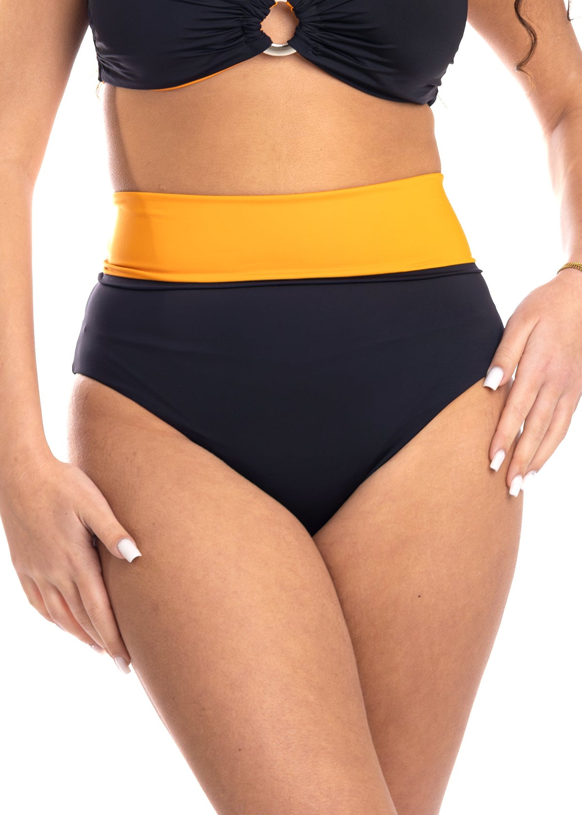 SLIP DOUBLE ALTO NERO/ARANCIO