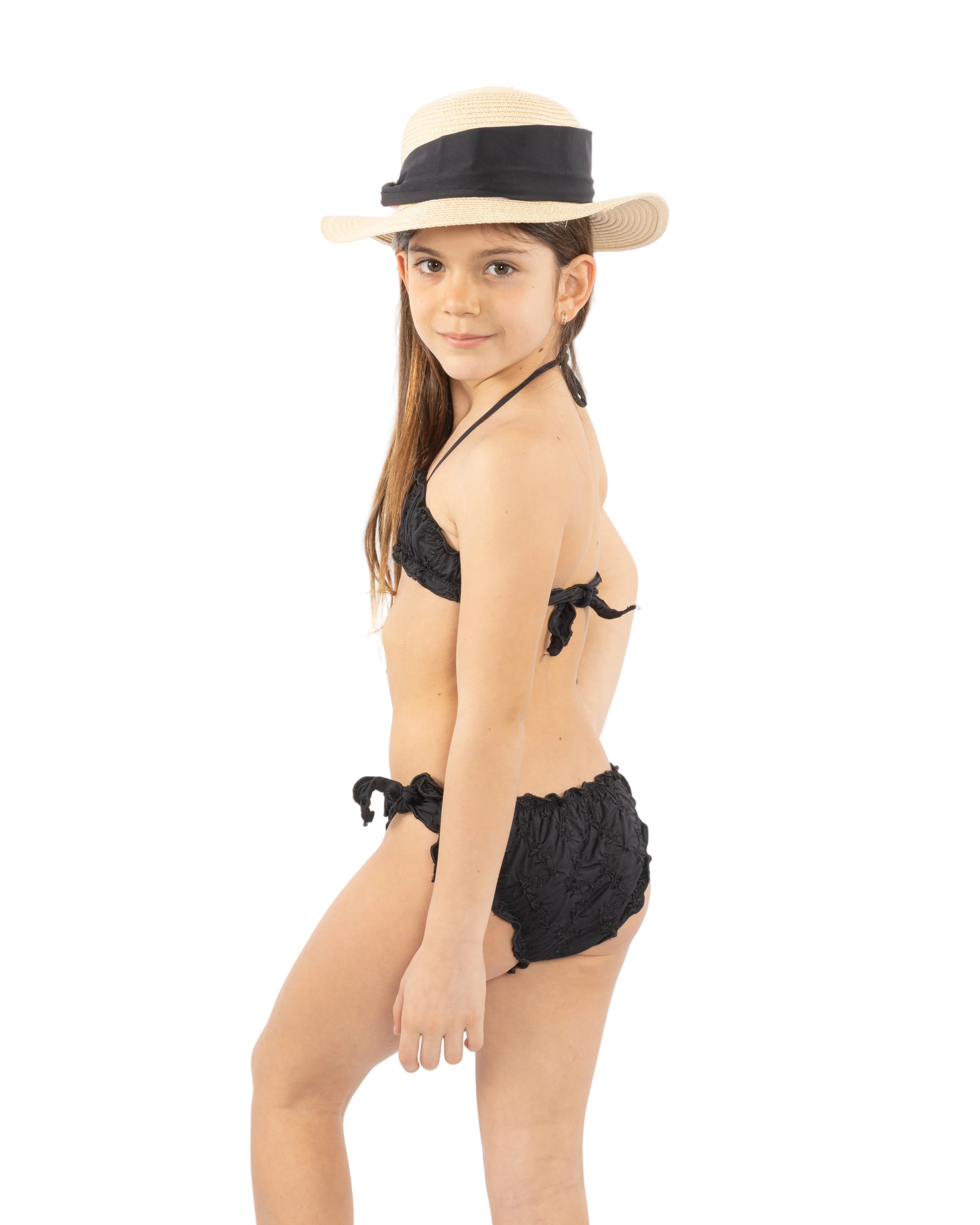 FASCIA FROU SLIP FIOCCHI KID SANGALLO NERO