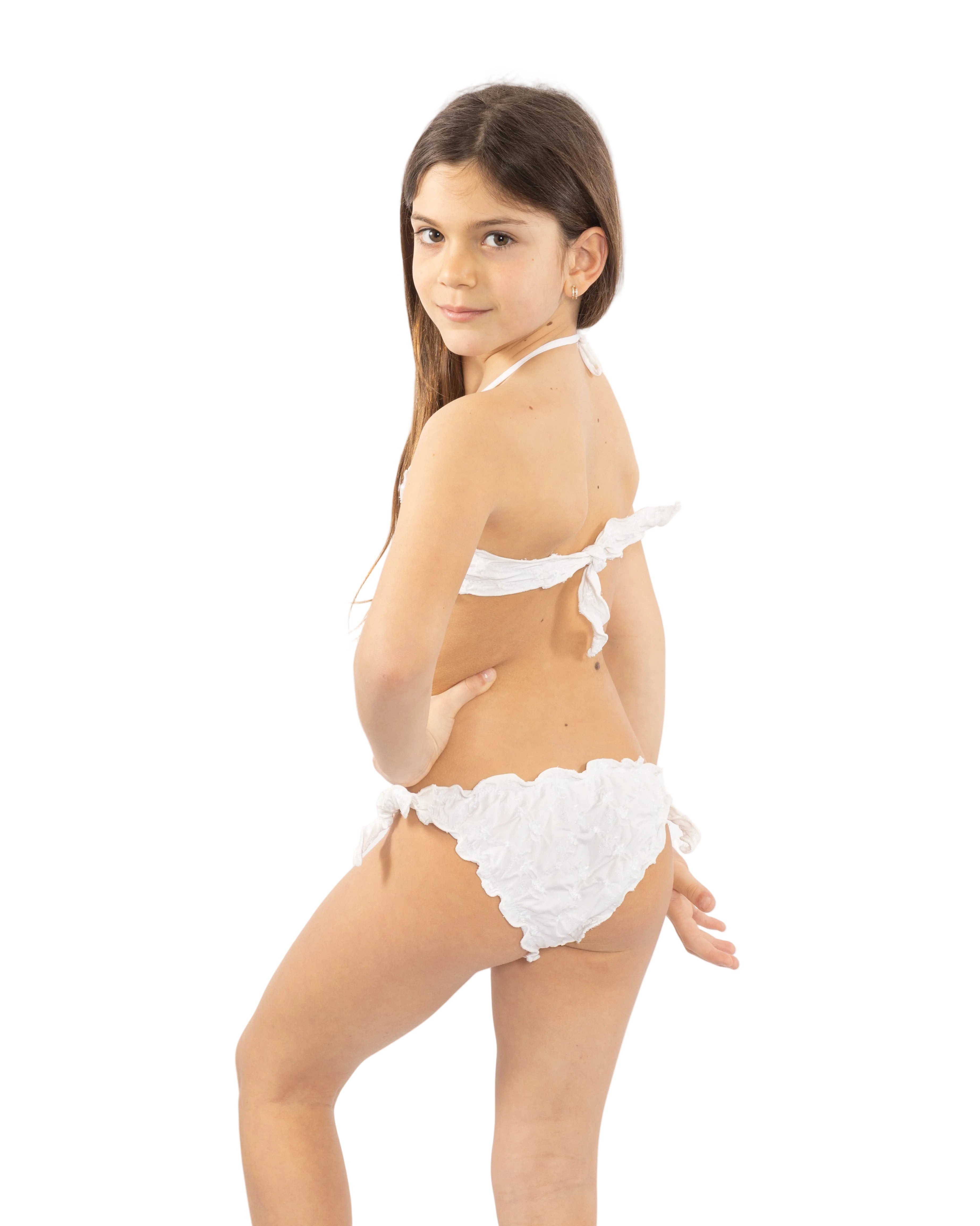 FASCIA FROU SLIP FIOCCHI KID SANGALLO BIACO