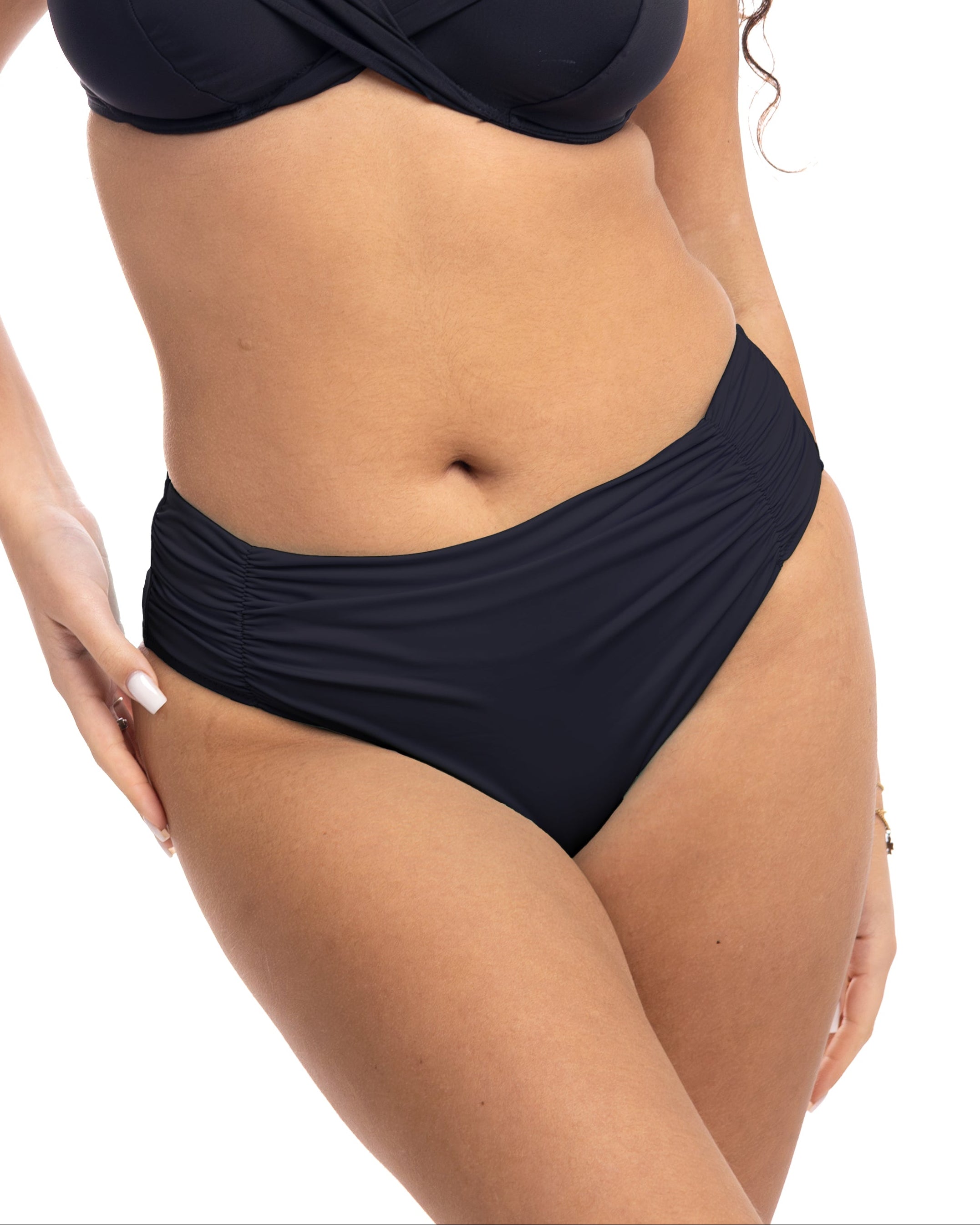 USHUAIA SLIP 10CM DRAPPEGGIO LATO NERO